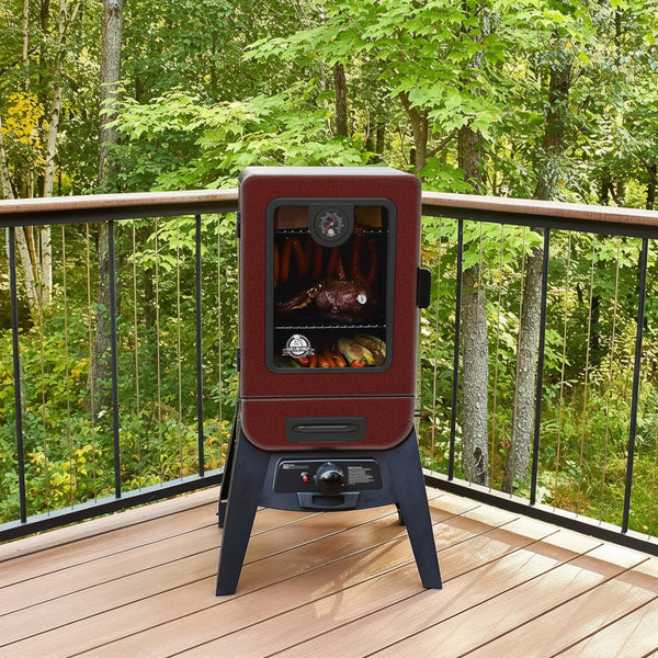 2-Series Gas Vertical Smoker, Red Hammertone