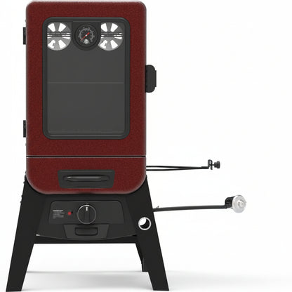 2-Series Gas Vertical Smoker, Red Hammertone
