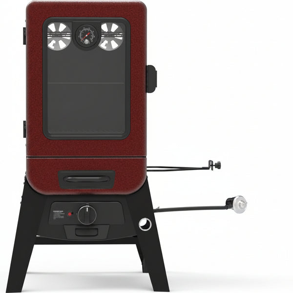 2-Series Gas Vertical Smoker, Red Hammertone