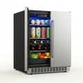 Beverage Refrigerator Built for Outdoor Use, 180 Can Capacity, Stainless Steel Door, Under Counter Design
