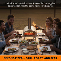 16 Inch Outdoor Pizza Oven – Portable Outdoor Pizza Maker for Backyard, Camping, or Tailgating – Stainless Steel Multi-Fuel Oven with Pizza Stone & Accessories