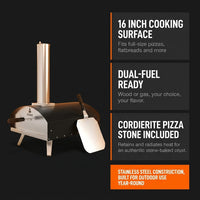 16 Inch Outdoor Pizza Oven – Portable Outdoor Pizza Maker for Backyard, Camping, or Tailgating – Stainless Steel Multi-Fuel Oven with Pizza Stone & Accessories — Results & Stats